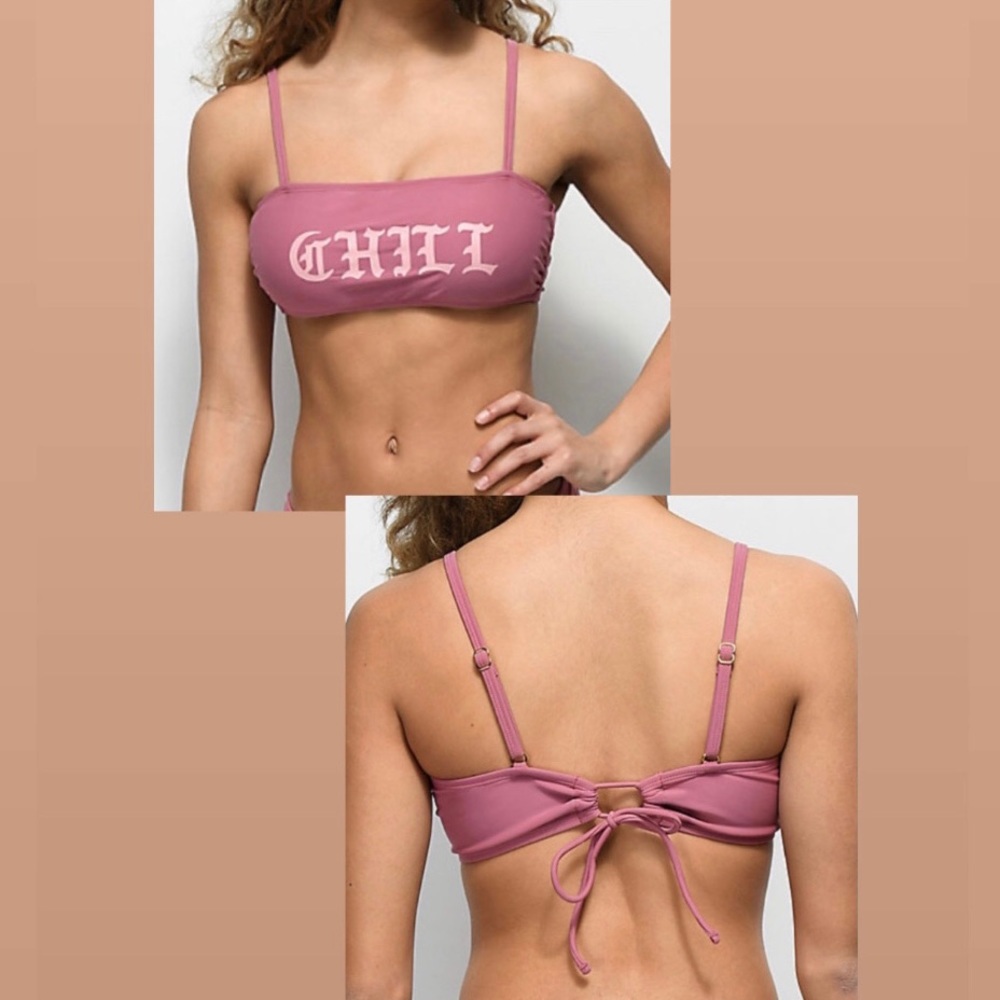 TRILLIUM ‘Chill’ dusty mauve bikini top NWT size Medium